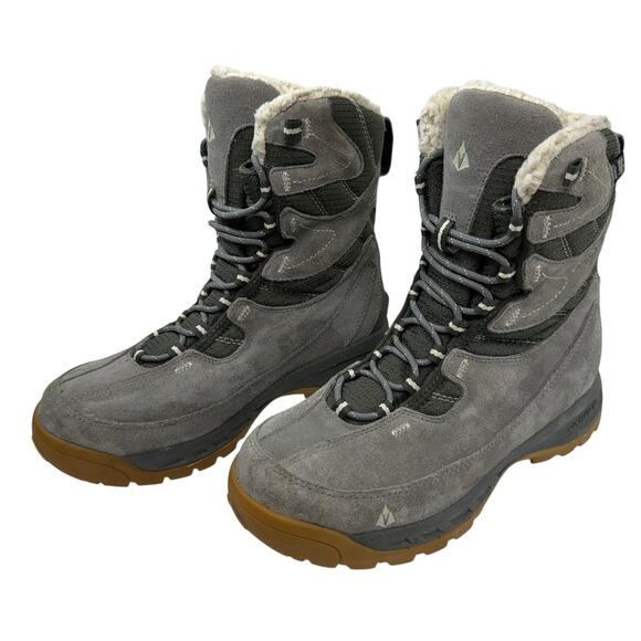 VASQUE POW POW Gray Suede Waterproof Warm 400g Winter Boots Women size 8 - Picture 1 of 12